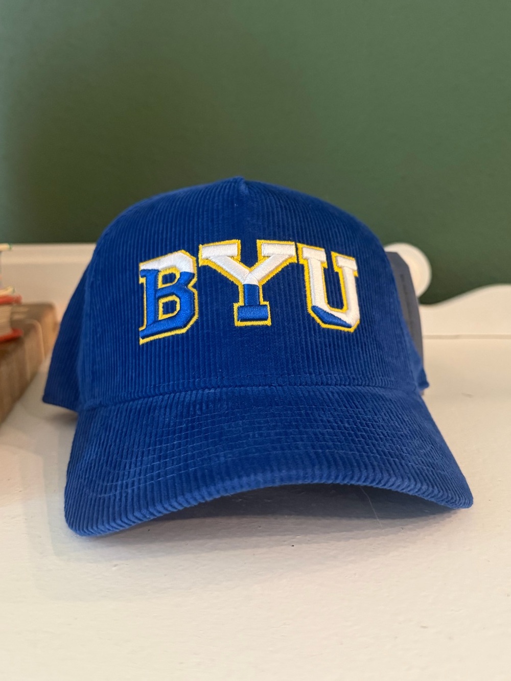 Vintage inspired BYU OS Blue Corduroy Cap - Collegiate Hat- NWT